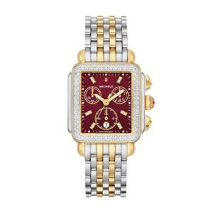 Deco Chronograph Quartz Diamond Red Dial Watch MWW06A000799