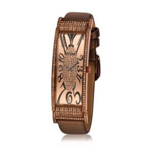 Deco Estate Quartz Diamond Gold Dial Watch LV204BRDI