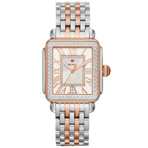 Deco Quartz Diamond Silver Sunray Dial Watch MWW06T000220