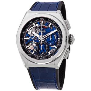 Defy El Primero 21 Chronograph Automatic Blue Skeletal Dial Titanium Watch 95.9002.900478.R584
