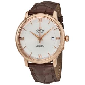Deville CoAxial 18kt Rose Gold Automatic Silver Dial Watch