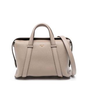 Dove Gray Leather Boston 365 Bag