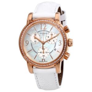 Dressport White Mother of Pearl Dial White Leather Watch T0502176711701