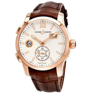 Dual Time Automatic Eggshell Dial Watch