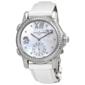 Dual Time Mother of Pearl Dial Diamond Automatic Watch 3343222B391