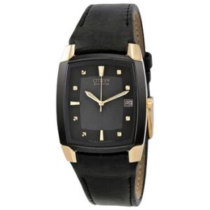 EcoDrive 180 Black Leather Watch BM657409E