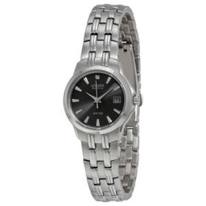 EcoDrive Black Dial Stainless Steel Watch EW154054E