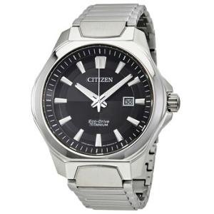 EcoDrive Black Dial Titanium Watch AW154088E