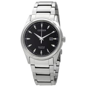EcoDrive Black Dial Titanium Watch BM736082E