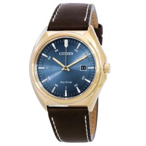 EcoDrive Blue Dial Brown Leather Watch AW157311L