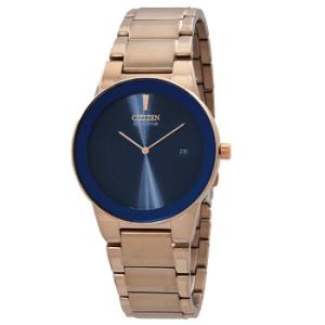 EcoDrive Blue Dial Rose Goldtone Watch AU106680L