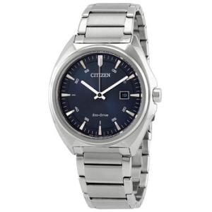 EcoDrive Blue Dial Stainless Steel Watch AW157087L