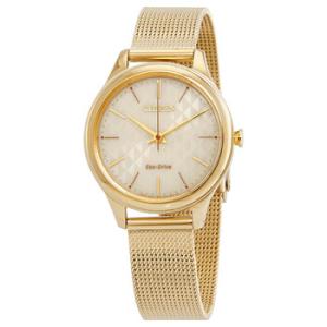 EcoDrive Campagne Dial Goldtone Mesh Watch EM050286P