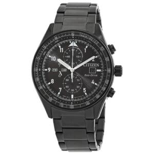 EcoDrive Chronograph Black Dial Watch CA077587E