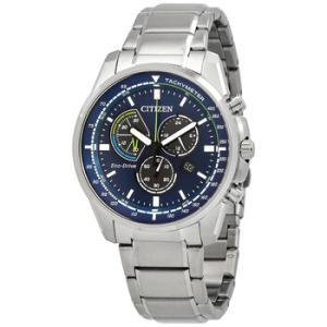 EcoDrive Chronograph Blue Dial Watch AT119087L