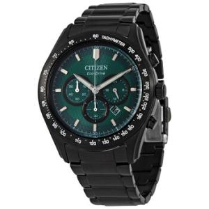 EcoDrive Chronograph Green Dial Watch CA445586X