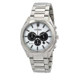 EcoDrive Chronograph White Dial Watch CA459081A