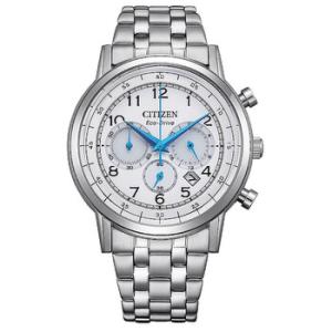 EcoDrive Chronograph White Dial Watch CA463053A