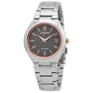 EcoDrive Grey Dial Stainless Steel Watch FE602650H