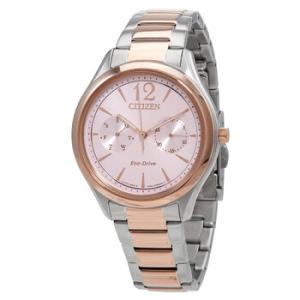 EcoDrive Pink Dial Twotone Watch FD402681X