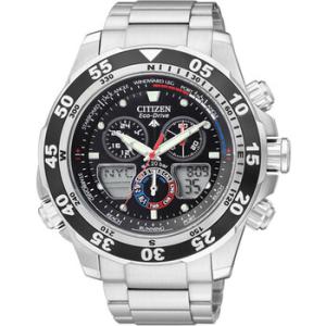 EcoDrive Promaster Chronograph Black Dial Watch JR404557E