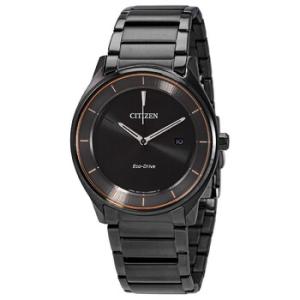 EcoDrive Quartz Black Dial Blackplated  Watch BM740781H