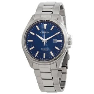 EcoDrive Super Titanium Blue Dial Watch BM747084L