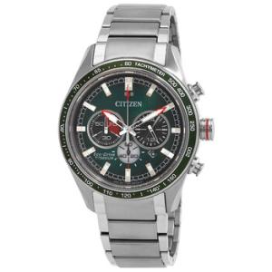 EcoDrive Super Titanium Chronograph Green Dial Watch CA449786X