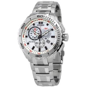 EcoDrive White Dial Stainless Steel Watch AT096052A