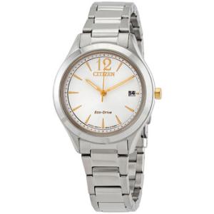 EcoDrive White Dial Stainless Steel Watch FE612485A