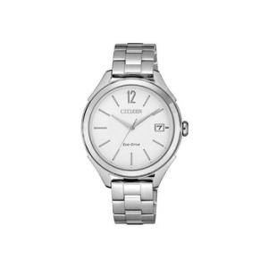 EcoDrive White Dial Stainless Steel Watch FE614186A