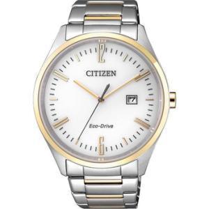 EcoDrive White Dial Twotone Watch BM735485A