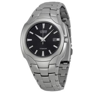 Eco Drive Black Dial Titanium Watch BM656054H
