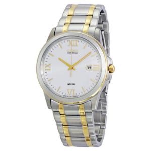 Eco Drive Silver Dial Twotone Stainless Steel Watch BM726451A