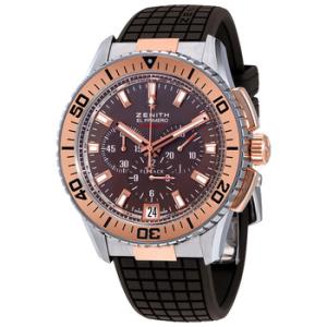 El Primero Stratos Flyback Brown Dial Rubber Watch 51206140575R516