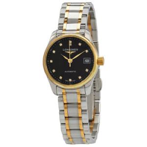 Elegant Automatic Diamond Black Dial Watch L2.128.5.57.7