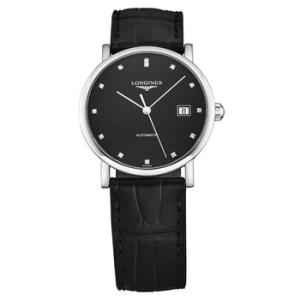 Elegant Diamond Black Dial Watch L4.810.4.57.2