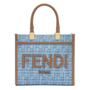 Embossed Logo Denim Bag