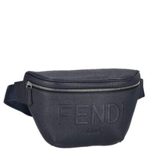 Embossed Logo Leather Belt Bag