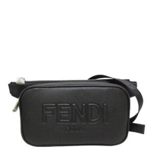 Embossed Logo Leather Belt Bag