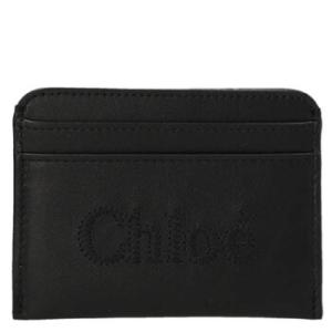Embroidered Logo Sense Card Holder In Soft Leather