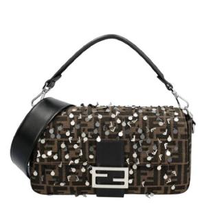 Embroidered Sequins Baguette Bag