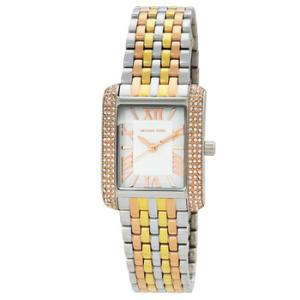 Emery TriTone Quartz Crystal White Dial Watch MK4744