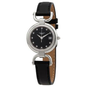 Equestrian Quartz Diamond Black Dial Watch L6.130.4.57.0