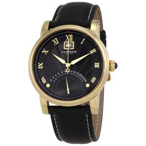 Essential Black Dial Leather Watch AK913YG