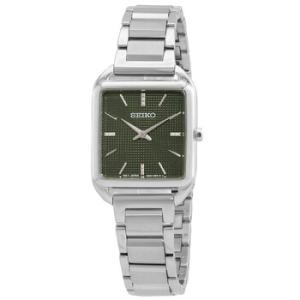 Essentials Quartz Green Dial Watch SWR075P1
