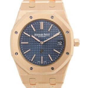 ExtraThin Royal Oak Automatic Blue Dial 18 kt Rose Gold Watch 15202OR.OO.1240OR.01