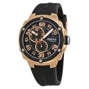 Extreme Regulator Black Dial Black Rubber Strap Watch AL650BB3AE4
