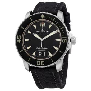 Fifty Fathoms Grande Date Automatic Black Dial Watch 505012B30B52A