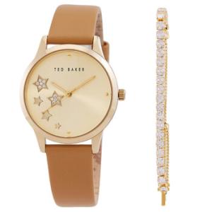 Fitzrovia Classic Chic Quartz Gold Dial Watch and Bracelet Set BKGFW22199I